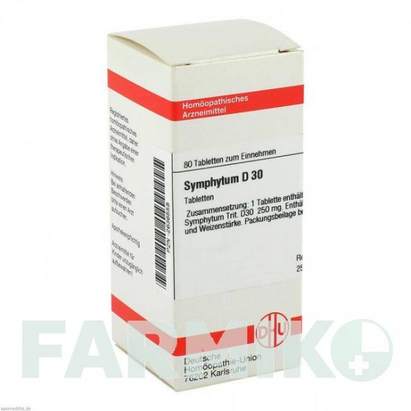 СИМФИТУМ (SYMPHYTUM) D 30 таблетки 80 шт - Гомеопатия DHU