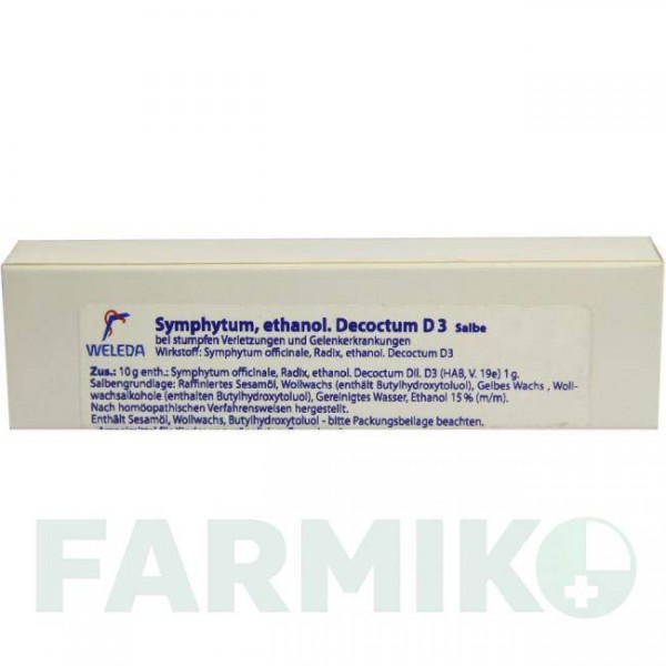 СИМФИТУМ ЭТАНОЛ (SYMPHYTUM ETHANOL) D 3 мазь 25 г - Гомеопатия WELEDA