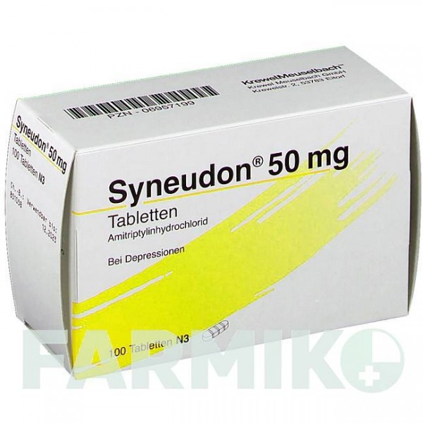 СИНЕУДОН (SYNEUDON) 50 мг таблетки 100 шт - Амитриптилин KREWEL MEUSELBACH