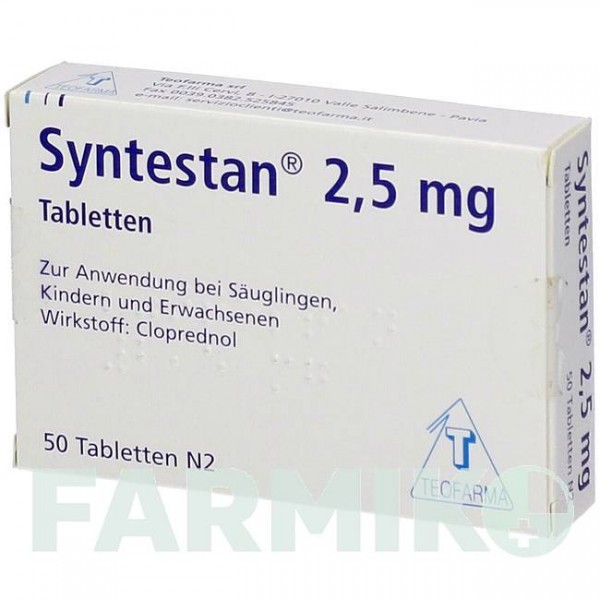 СИНТЕСТАН (SYNTESTAN) 2,5 мг таблетки 50 шт - Клопреднол TEOFARMA
