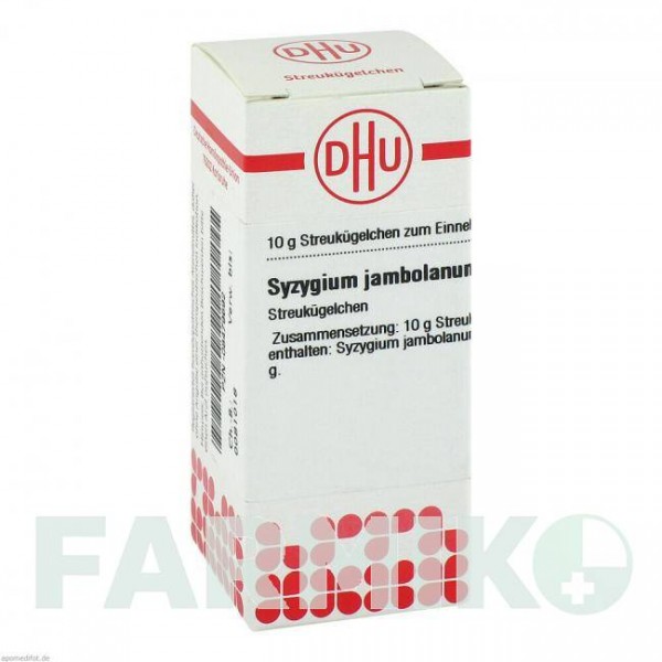 СИЗИГИУМ ДЖАМБОЛАНУМ (SYZYGIUM JAMBOLANUM) D 3 глобули 10 г - Гомеопатия DHU