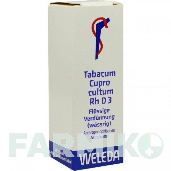 ТАБАКУМ КУПРО (TABACUM CUPRO) D 3 раствор 20 мл - Гомеопатия WELEDA
