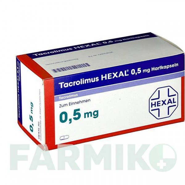 ТАКРОЛИМУС (TACROLIMUS) 0,5 мг капсулы 50 шт - Такролимус HEXAL