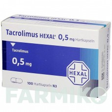 ТАКРОЛИМУС (TACROLIMUS) 0,5 мг капсулы 100 шт - Такролимус HEXAL