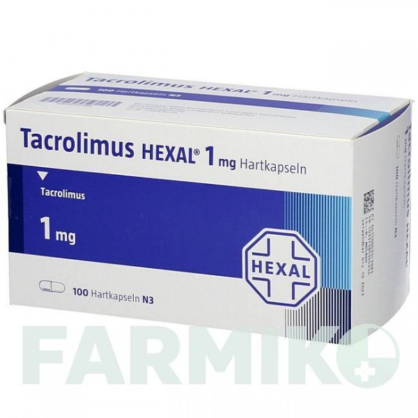 ТАКРОЛИМУС (TACROLIMUS) 1 мг капсулы 100 шт - Такролимус HEXAL