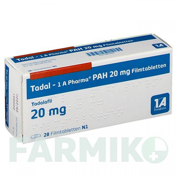 ТАДАЛ ПАХ (TADAL PAH) 20 мг таблетки 28 шт - Тадалафіл 1 A PHARMA