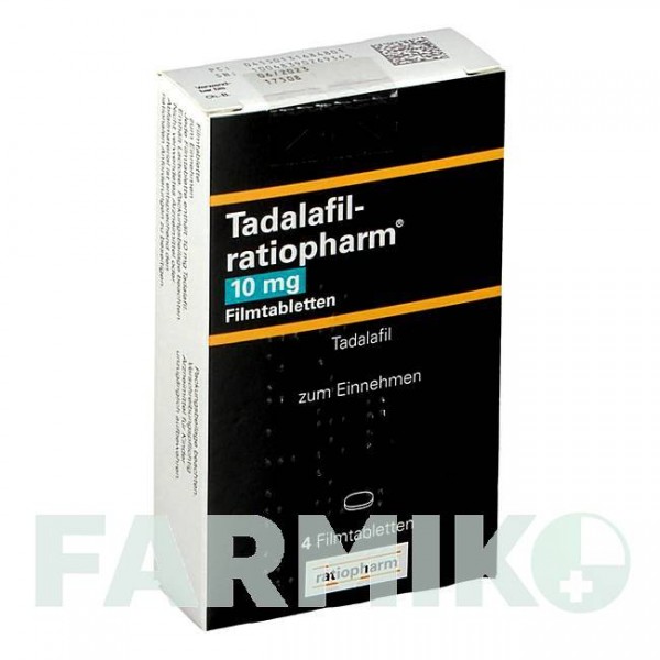 ТАДАЛАФІЛ (TADALAFIL) 10 мг таблетки 4 шт - Тадалафіл RATIOPHARM
