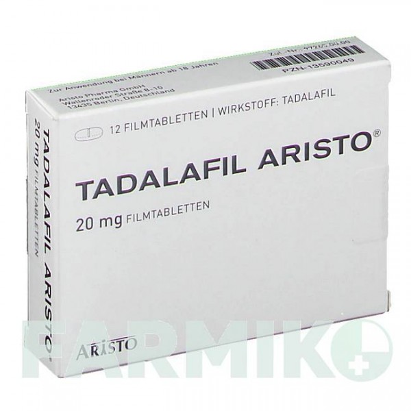 ТАДАЛАФИЛ (TADALAFIL) 20 мг таблетки 12 шт - Тадалафил ARISTO PHARMA