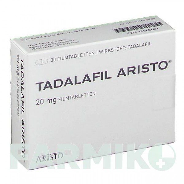 ТАДАЛАФІЛ (TADALAFIL) 20 мг таблетки 30 шт - Тадалафіл ARISTO PHARMA
