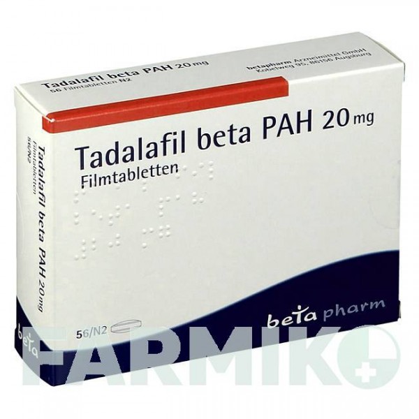 ТАДАЛАФИЛ (TADALAFIL) 20 мг таблетки 56 шт - Тадалафил BETAPHARM