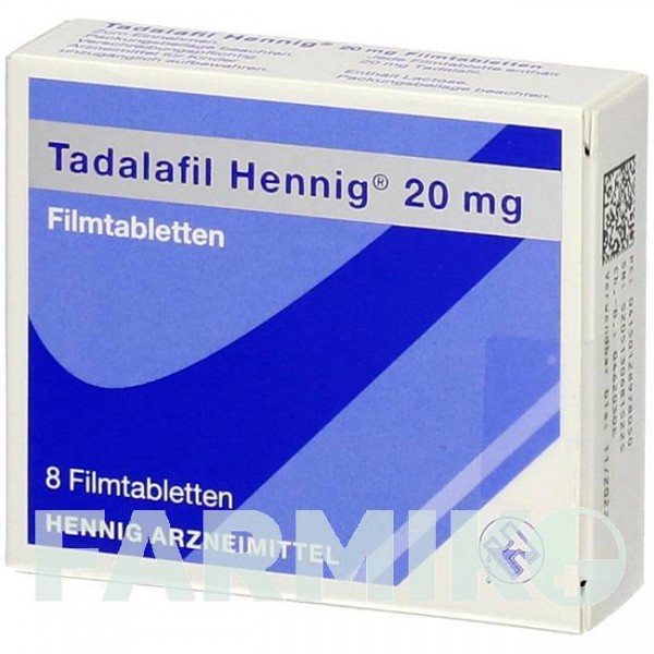 ТАДАЛАФІЛ (TADALAFIL) 20 мг таблетки 8 шт - Тадалафіл HENNIG