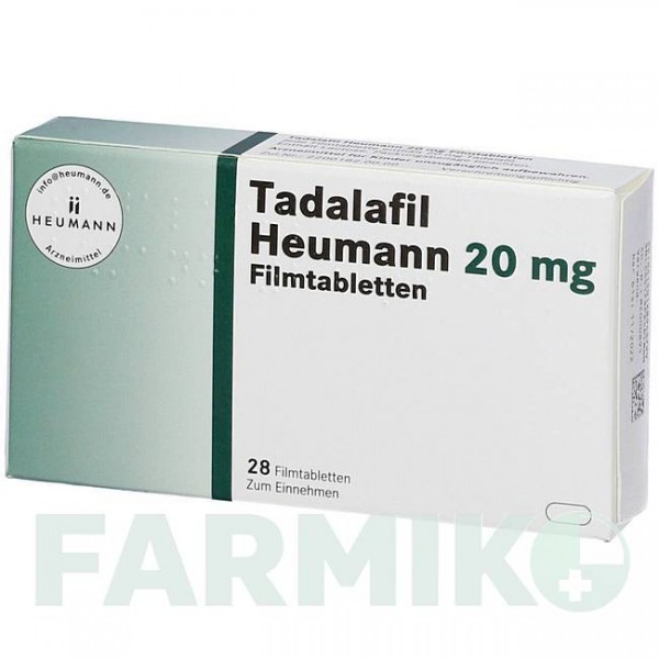 ТАДАЛАФИЛ (TADALAFIL) 20 мг таблетки 28 шт - Тадалафил HEUMANN PHARMA