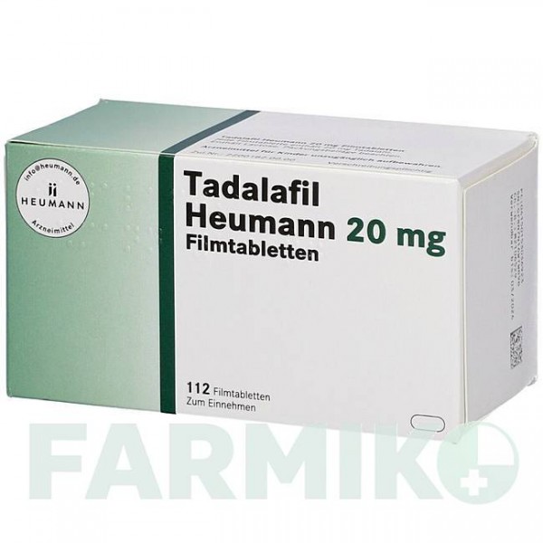 ТАДАЛАФИЛ (TADALAFIL) 20 мг таблетки 112 шт - Тадалафил HEUMANN PHARMA