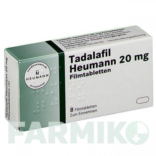 ТАДАЛАФИЛ (TADALAFIL) 20 мг таблетки 8 шт - Тадалафил HEUMANN PHARMA