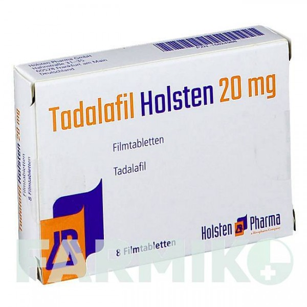 ТАДАЛАФИЛ (TADALAFIL) 20 мг таблетки 8 шт - Тадалафил HOLSTEN PHARMA