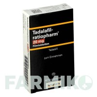 ТАДАЛАФІЛ (TADALAFIL) 20 мг таблетки 4 шт - Тадалафіл RATIOPHARM