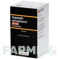 ТАДАЛАФІЛ (TADALAFIL) 20 мг таблетки 48 шт - Тадалафіл RATIOPHARM