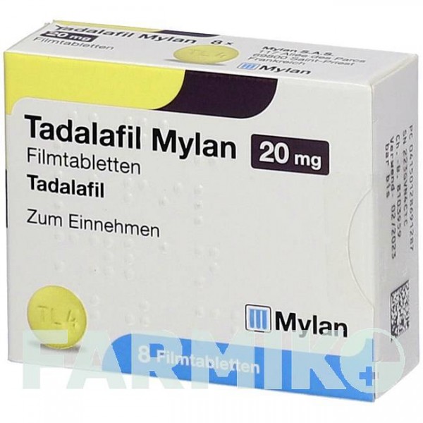 ТАДАЛАФИЛ (TADALAFIL) 20 мг таблетки 8 шт - Тадалафил VIATRIS