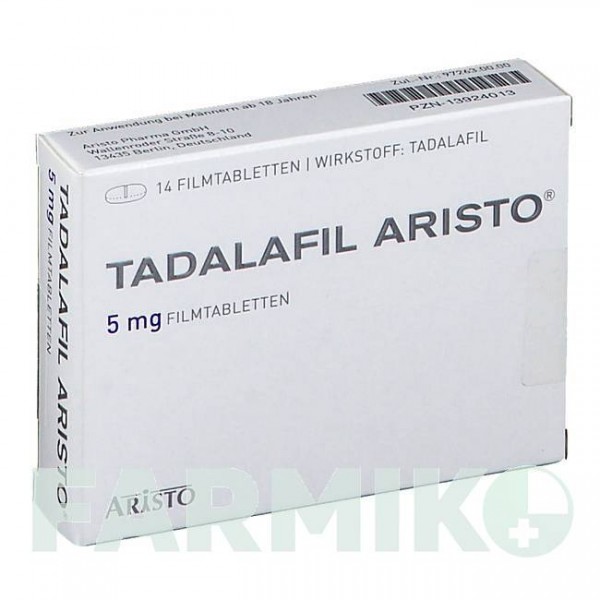 ТАДАЛАФІЛ (TADALAFIL) 5 мг таблетки 14 шт - Тадалафіл ARISTO PHARMA