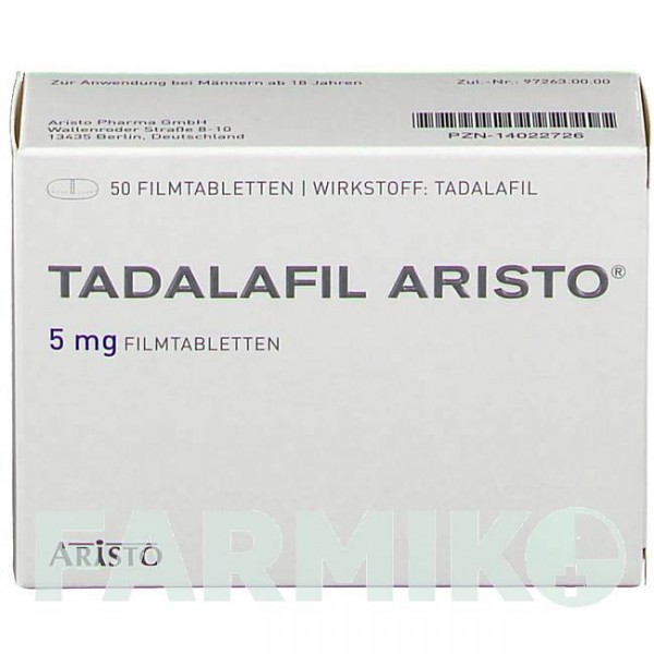 ТАДАЛАФІЛ (TADALAFIL) 5 мг таблетки 50 шт - Тадалафіл ARISTO PHARMA