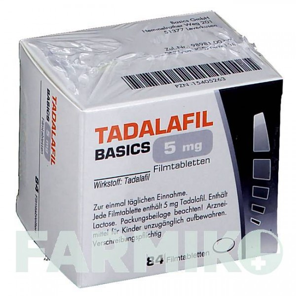 ТАДАЛАФИЛ (TADALAFIL) 5 мг таблетки 84 шт - Тадалафил BASICS