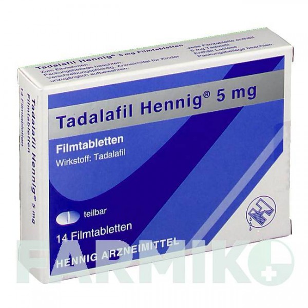 ТАДАЛАФИЛ (TADALAFIL) 5 мг таблетки 14 шт - Тадалафил HENNIG