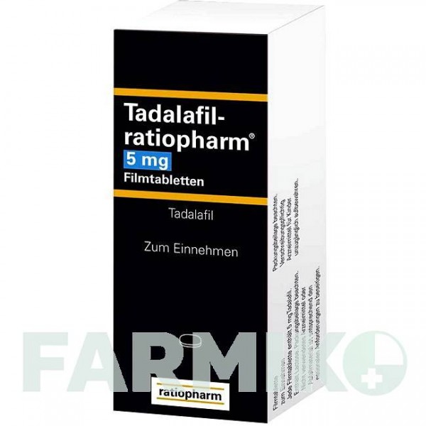 ТАДАЛАФИЛ (TADALAFIL) 5 мг таблетки 28 шт - Тадалафил RATIOPHARM