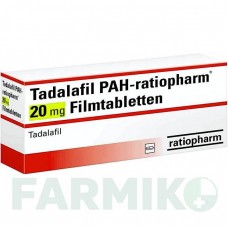 ТАДАЛАФИЛ ПАХ (TADALAFIL PAH) 20 мг таблетки 56 шт - Тадалафил RATIOPHARM
