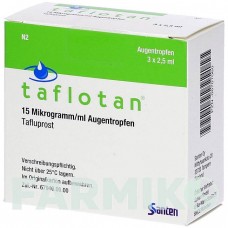 ТАФЛОТАН (TAFLOTAN) 15 мкг/мл капли 3x2,5 мл - Тафлупрост SANTEN