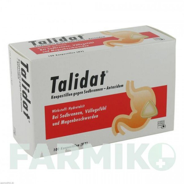 ТАЛІДАТ (TALIDAT) пастилки 100 шт - Гідротальцит CHEPLAPHARM