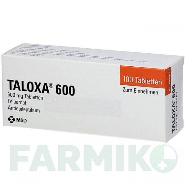 ТАЛОКСА (TALOXA) 600 таблетки 100 шт - Фелбамат ACA MULLER-ADAG PHARMA