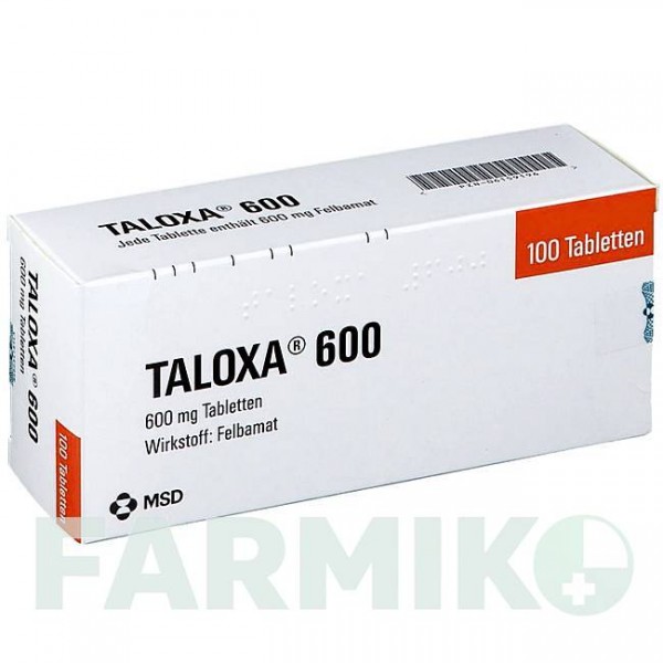 ТАЛОКСА (TALOXA) 600 таблетки 100 шт - Фелбамат ORGANON