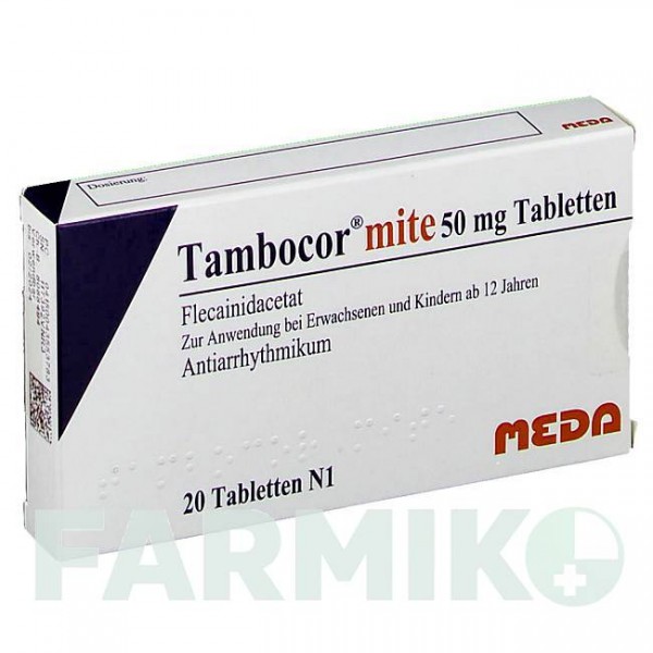 ТАМБОКОР (TAMBOCOR) таблетки 20 шт - Флекаїнід MEDA PHARMA