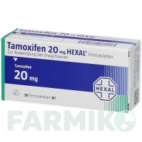 ТАМОКСИФЕН (TAMOXIFEN) 20 мг таблетки 30 шт - Тамоксифен HEXAL