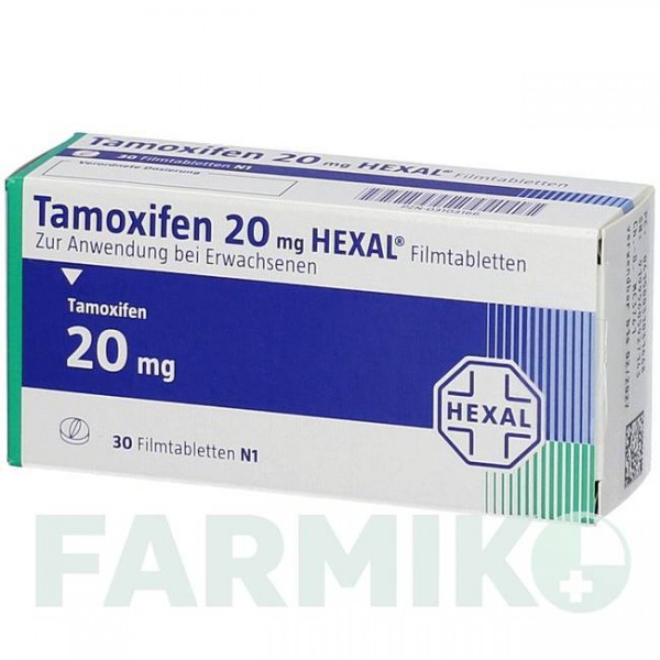 ТАМОКСИФЕН (TAMOXIFEN) 20 мг таблетки 30 шт - Тамоксифен HEXAL