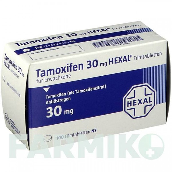 ТАМОКСИФЕН (TAMOXIFEN) 30 мг таблетки 100 шт - Тамоксифен HEXAL