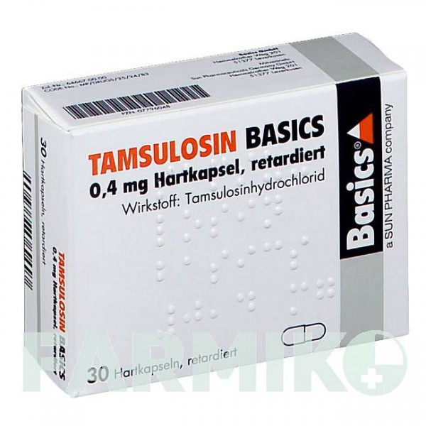 ТАМСУЛОЗИН (TAMSULOSIN) 0,4 мг капсулы 30 шт - Тамсулозин BASICS