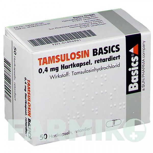 ТАМСУЛОЗИН (TAMSULOSIN) 0,4 мг капсулы 50 шт - Тамсулозин BASICS
