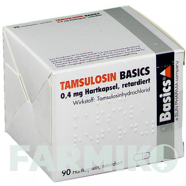ТАМСУЛОЗИН (TAMSULOSIN) 0,4 мг капсулы 90 шт - Тамсулозин BASICS