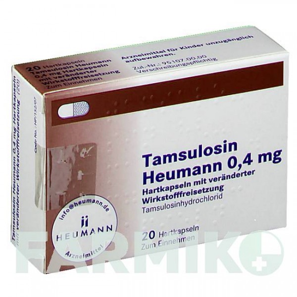 ТАМСУЛОЗИН (TAMSULOSIN) 0,4 мг капсулы 20 шт - Тамсулозин HEUMANN PHARMA