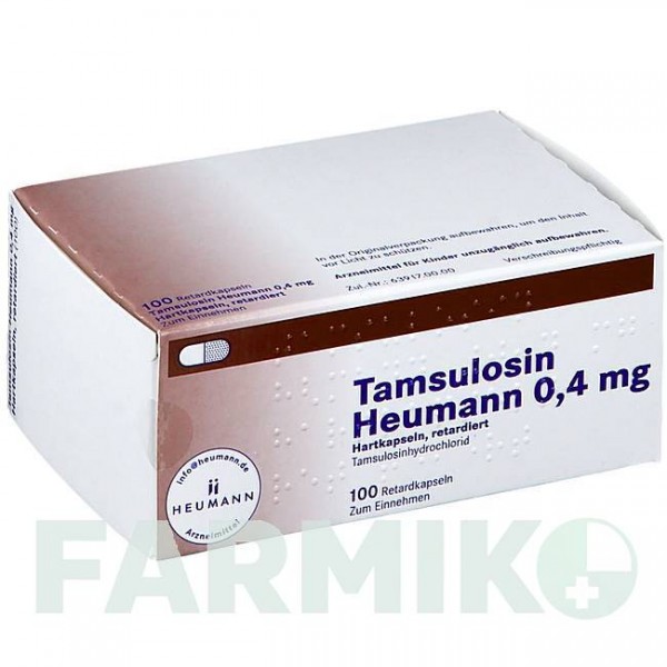 ТАМСУЛОЗИН (TAMSULOSIN) 0,4 мг капсулы 100 шт - Тамсулозин HEUMANN PHARMA