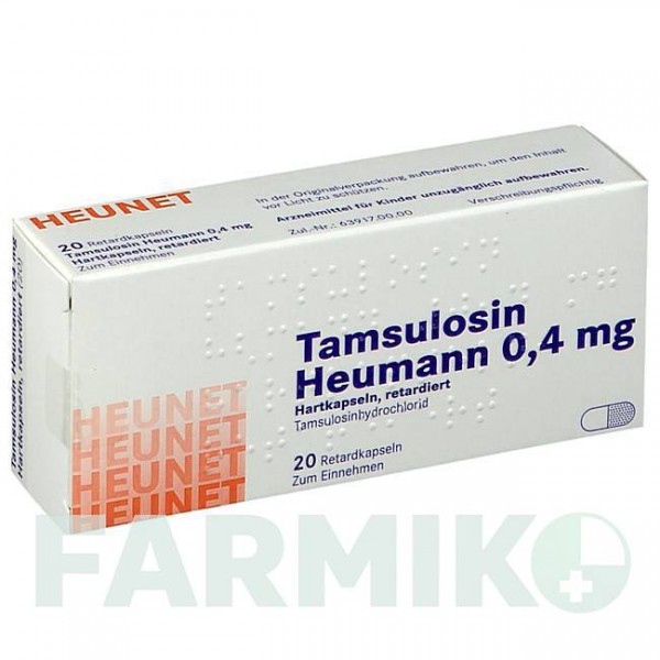 ТАМСУЛОЗИН (TAMSULOSIN) 0,4 мг капсулы 20 шт - Тамсулозин HEUNET PHARMA