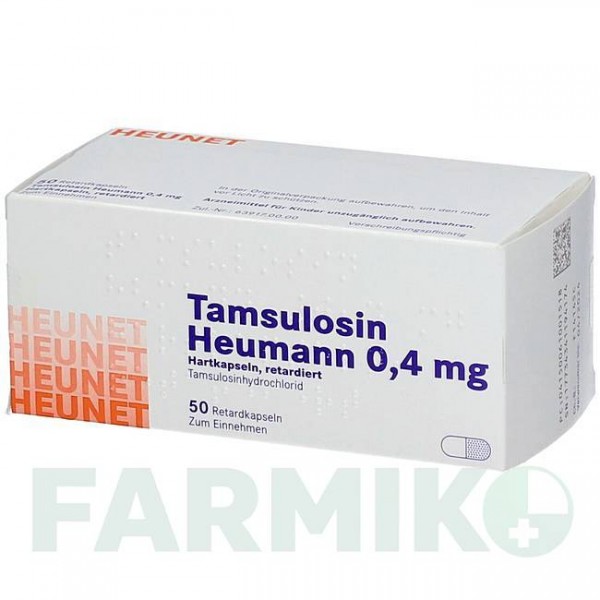 ТАМСУЛОЗИН (TAMSULOSIN) 0,4 мг капсулы 50 шт - Тамсулозин HEUNET PHARMA