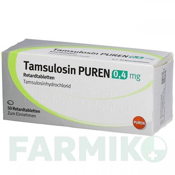 ТАМСУЛОЗИН (TAMSULOSIN) 0,4 мг таблетки 50 шт - Тамсулозин PUREN PHARMA