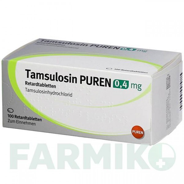 ТАМСУЛОЗИН (TAMSULOSIN) 0,4 мг таблетки 100 шт - Тамсулозин PUREN PHARMA
