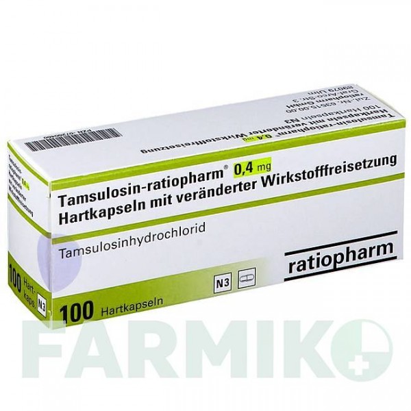 ТАМСУЛОЗИН (TAMSULOSIN) 0,4 мг капсули 100 шт - Тамсулозин RATIOPHARM