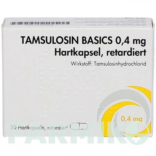 ТАМСУЛОЗИН (TAMSULOSIN) 0,4 мг капсулы 30 шт - Тамсулозин SUN PHARMACEUTICALS