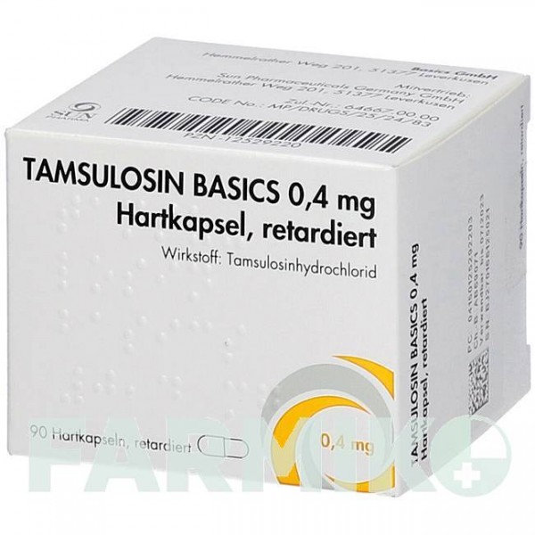 ТАМСУЛОЗИН (TAMSULOSIN) 0,4 мг капсулы 90 шт - Тамсулозин SUN PHARMACEUTICALS