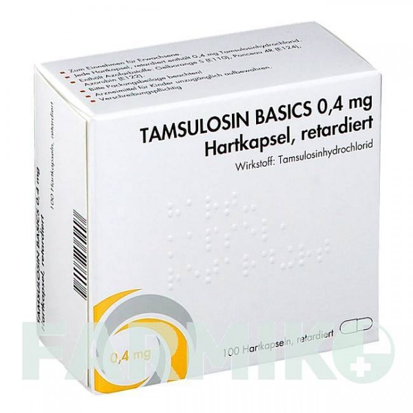 ТАМСУЛОЗИН (TAMSULOSIN) 0,4 мг капсулы 100 шт - Тамсулозин SUN PHARMACEUTICALS