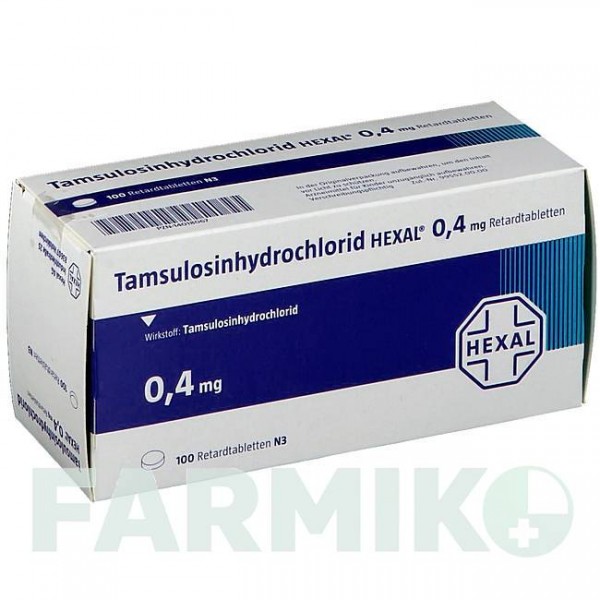 ТАМСУЛОЗИНГИДРОХЛОРИД (TAMSULOSINHYDROCHLORID) 0,4 мг таблетки 100 шт - Тамсулозин HEXAL